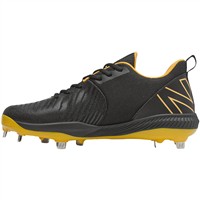 New Balance Mens Fuel Cell L4040v6 Low Metal Baseball Cleats, Black/Yellow