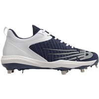 New Balance Mens Fuel Cell L4040v6 Low Metal Baseball Cleats, Navy/White