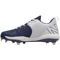 New Balance Mens Fuel Cell L4040v6 Low Metal Baseball Cleats, Navy/White