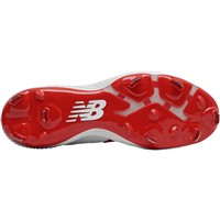New Balance Mens Fuel Cell L4040v6 Low Metal Baseball Cleats, Red/White