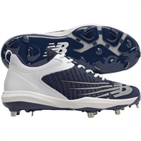 New Balance Mens Fuel Cell L4040v6 Low Metal Baseball Cleats, Navy/White