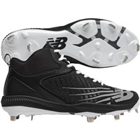New Balance Men's Fuel Cell 4040v6 Mid Metal Baseball Cleats, Black/White
