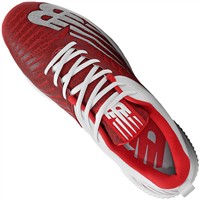 New Balance Men's Fuel Cell 4040v6 Low Molded Baseball Cleats, Red/White