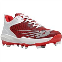 New Balance Men's Fuel Cell 4040v6 Low Molded Baseball Cleats, Red/White