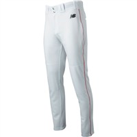 New Balance Men's Adversary 2.0 Piped Tapered Baseball Pant, White/Red
