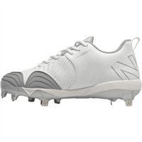 New Balance Women's FUSEv3 Low Metal Pitcher Softball Cleats, White/White