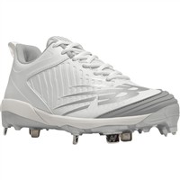New Balance Women's FUSEv3 Low Metal Pitcher Softball Cleats, White/White