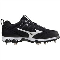 Mizuno Women's 9-Spike Swift 7 Low Metal Fastpitch Softball Cleat, Black/White