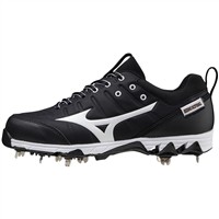 Mizuno Women's 9-Spike Swift 7 Low Metal Fastpitch Softball Cleat, Black/White