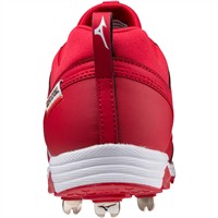 Mizuno Women's 9-Spike Swift 7 Low Metal Fastpitch Softball Cleat, Red/White