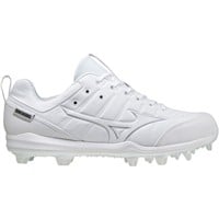 Mizuno Men's Ambition 2 TPU Low Molded Baseball Cleat, White/White