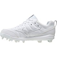 Mizuno Men's Ambition 2 TPU Low Molded Baseball Cleat, White/White