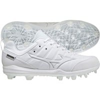 Mizuno Men's Ambition 2 TPU Low Molded Baseball Cleat, White/White