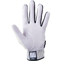 Mizuno Adult MVP Baseball Batting Gloves, White/Grey