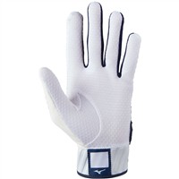 Mizuno Adult MVP Baseball Batting Gloves, White/Navy
