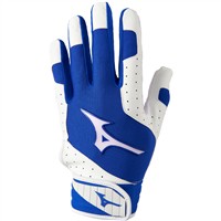 Mizuno Women's Finch Fastpitch Softball Padded Batting Gloves, White/Royal