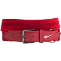 NIKE Adult Baseball and Softball Belt 3.0, Red/White