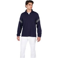Mizuno Men's Long Sleeve Baseball Batting Jacket, Navy/Grey