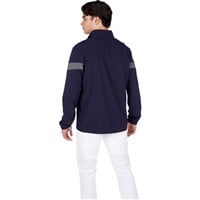 Mizuno Men's Long Sleeve Baseball Batting Jacket, Navy/Grey