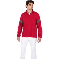 Mizuno Men's Long Sleeve Baseball Batting Jacket, Red/Grey
