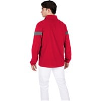 Mizuno Men's Long Sleeve Baseball Batting Jacket, Red/Grey