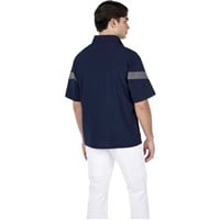 Mizuno Men's Short Sleeve Baseball Batting Jacket, Navy/Grey