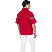 Mizuno Men's Short Sleeve Baseball Batting Jacket, Red/Grey