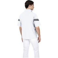 Mizuno Men's Short Sleeve Baseball Batting Jacket, White/Grey