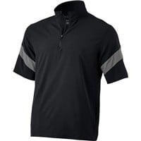 Mizuno Men's Short Sleeve Baseball Batting Jacket, Black/Grey