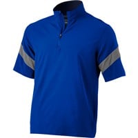 Mizuno Men's Short Sleeve Baseball Batting Jacket, Royal/Grey