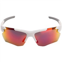 Rawlings 2102 Mirror Baseball Sunglasses, White/Red