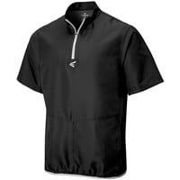 Easton Men's Alpha Short Sleeve Baseball Cage Jacket, Black