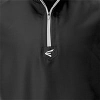 Easton Men's Alpha Short Sleeve Baseball Cage Jacket, Black