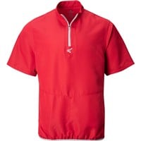 Easton Men's Alpha Short Sleeve Baseball Cage Jacket, Red