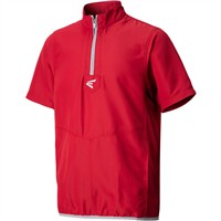 Easton Youth Alpha Short Sleeve Baseball Cage Jacket, Red