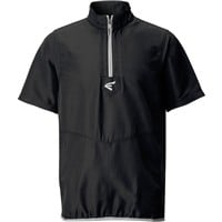 Easton Youth Alpha Short Sleeve Baseball Cage Jacket, Black