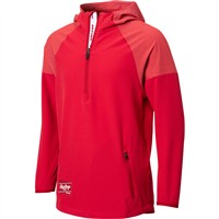 Rawlings Youth Color Sync Long Sleeve Baseball Batting Jacket, Scarlet