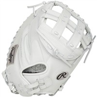 Rawlings Liberty Advanced 34in Fastpitch Softball Catchers Mitt (RLACM34W), White