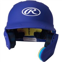 Rawlings Youth Mach Adjust Matte Batting Helmet, Royal