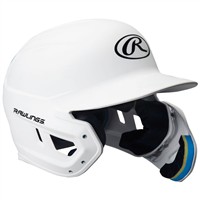 Rawlings Youth Mach Adjust Matte Batting Helmet, White