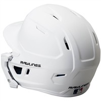 Rawlings Youth Mach Adjust Matte Batting Helmet, White