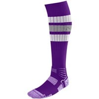 Evoshield Adult PRO-SRZ Striped Baseball and Softball Game Socks, Purple
