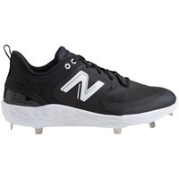 New Balance Mens Fresh Foam X 3000v6 Low Metal Baseball Cleats, Black/White