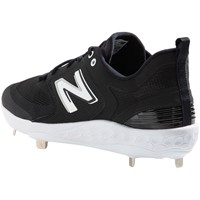 New Balance Mens Fresh Foam X 3000v6 Low Metal Baseball Cleats, Black/White