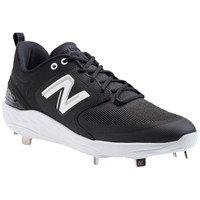 New Balance Mens Fresh Foam X 3000v6 Low Metal Baseball Cleats, Black/White