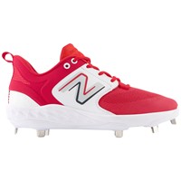 New Balance Mens Fresh Foam X 3000v6 Low Metal Baseball Cleats, Red/White