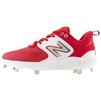 New Balance Mens Fresh Foam X 3000v6 Low Metal Baseball Cleats, Red/White