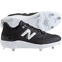 New Balance Mens Fresh Foam X 3000v6 Low Metal Baseball Cleats, Black/White