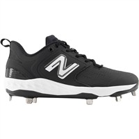 New Balance Men's Fresh Foam X 3000v6 Synthetic Low Metal Baseball Cleats, White/Grey