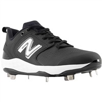 New Balance Men's Fresh Foam X 3000v6 Synthetic Low Metal Baseball Cleats, White/Grey